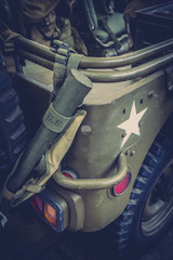 Détails jeep militaire US Army