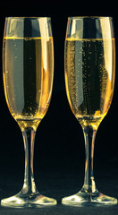 glasses of champagne