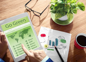 Go Green Environment Eco Global Technology Concept