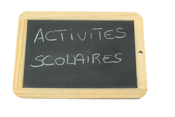 Obraz premium ardoise activités scolaires