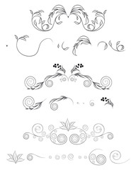 Floral shapes set