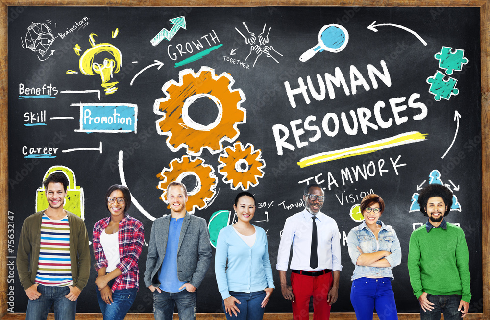 Wall mural human resources employment teamwork study education concept - Wall murals