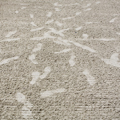 Footprints confused on sand