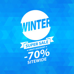 Winter sale illustration.