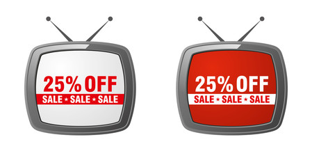 TV commercial - 25 percent off sale