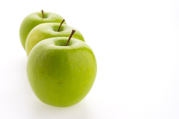 Green apple isolated on white background