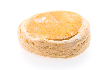 English muffin isolated on white