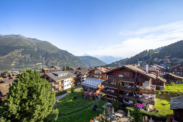 Fototapeta premium Typical Alpine Village, Zermatt, Switzerland