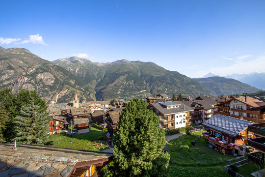 Typical Alpine Village, Zermatt, Switzerland