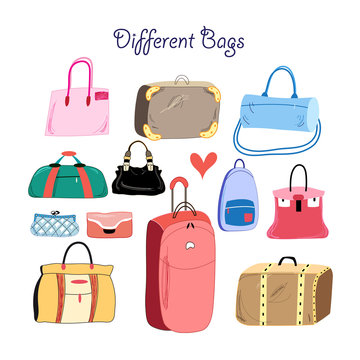 set of different bags