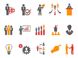 Business and Management Icons orange series