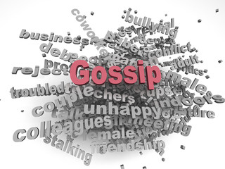 3d image Gossip issues concept word cloud background