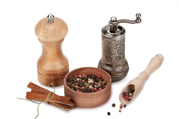 pepper, cinnamon, mill