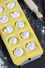 Home cooking  italian ravioli