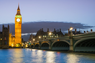 Fototapeta na wymiar The Palace of Westminster Big Ben at night, London, England, UK