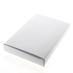 Empty blank white box