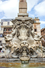 Fototapeta na wymiar Fontana dei Quattro Fiumi (Vierströmebrunnen) Roma