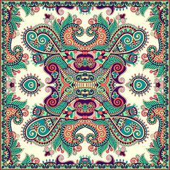 Traditional ornamental floral paisley bandanna