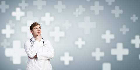 Thoughtful doctor