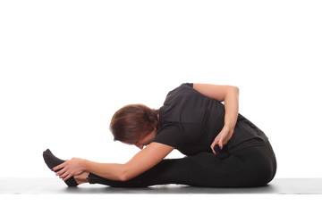 Fototapeta premium woman training yoga