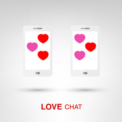 Love Chat Valentines Day concept