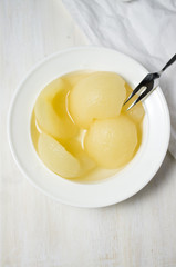 Canned pears dessert