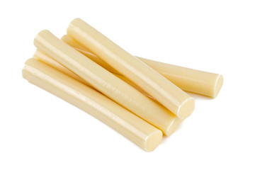 string cheese isolated on white
