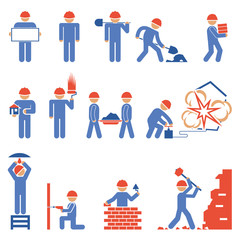 Various Building and Demolition Character Icons