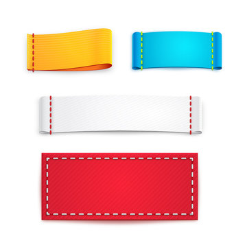 Colorful Blank Fabric Labels or Badges
