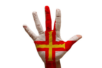 Obraz premium palm flag guernsey