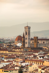 Fototapeta premium Picturesque view of Florence from Michelangelo Square, Italy