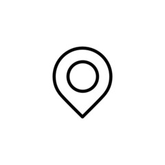 Map Pin Trendy Thin Line Icon