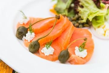 Smoked salmon salad