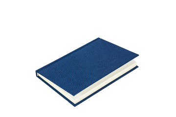 Blue notebook isolated on white background