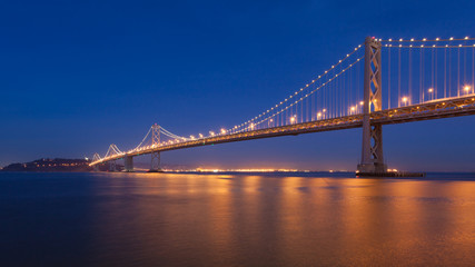 Fototapeta na wymiar Bay Bridge at Night