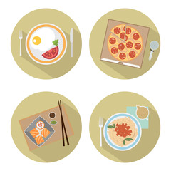 Food flat icons