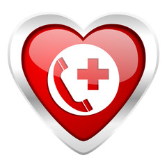 Obraz premium emergency call valentine icon