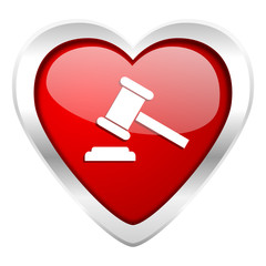auction valentine icon court sign verdict symbol