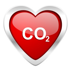 carbon dioxide valentine icon co2 sign