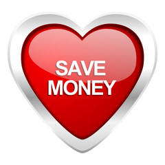 save money valentine icon