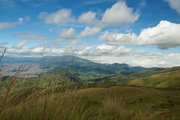 Fototapeta premium Overview of Quito from the Mountain