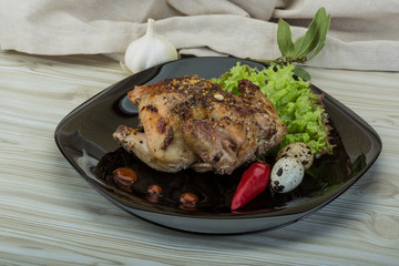 Quail grilled