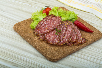 Sliced salami