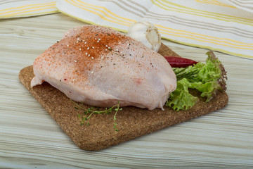 Raw chicken breast
