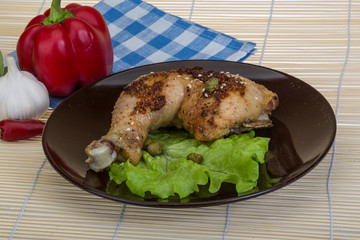 Roasted chicken leg