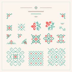Embroidered design elements