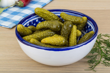 Marinated small cucumber