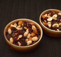 studentenfutter mit Schokolade