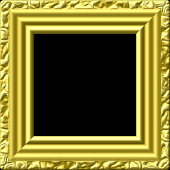 Golden picture frame generated texture