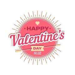 Valentine's day lettering - typographical background.